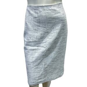 NWT Ann Taylor White & Blue Woven Skirt, Size 12